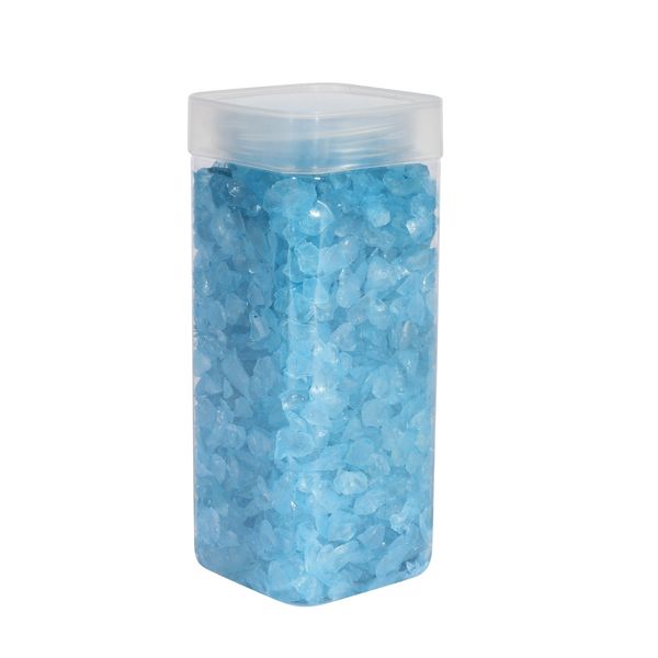 Glass Pebbles  5-8mm - Lt Blue - Square Jar -750gr