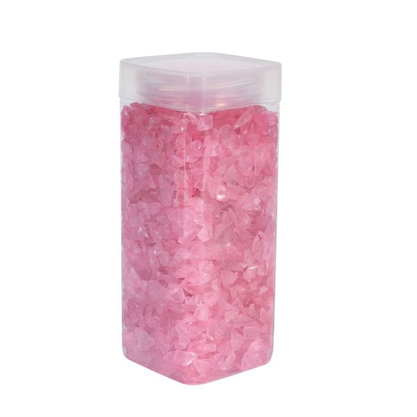 Glass Pebbles  5-8mm - Lt Pink- Square Jar -750gr