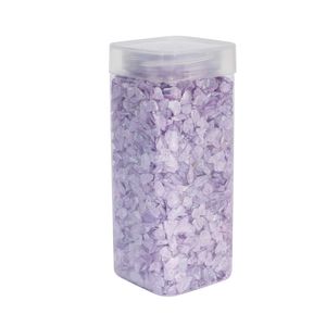 Pearlised Glass Pebbles 5-8mm - Purple - Square Jar -750gr