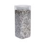 Pearlised Glass Pebbles 5-8mm - Silver - Square Jar -750gr