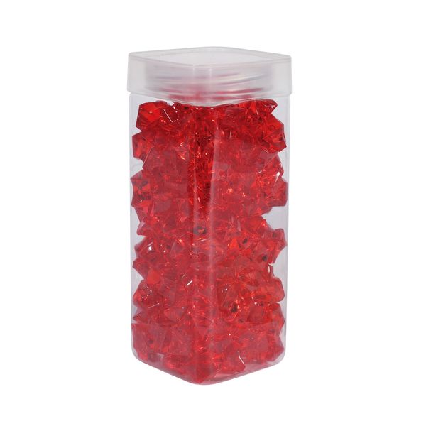 Acrylic Stones - Large - Red - Square Jar - 300gr
