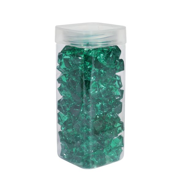 Acrylic Stones - Large - Dark Green - Square Jar -300gr