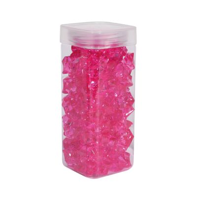 Acrylic Stone - Large - Fuchsia - Square Jar - 300gr