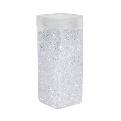 Acrylic Stone - Small -Clear- Square Jar -320gr
