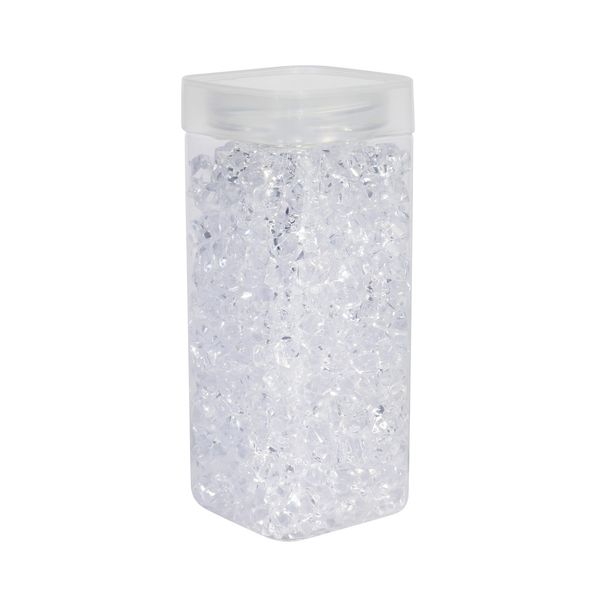 Acrylic Stone - Small -Clear- Square Jar -320gr