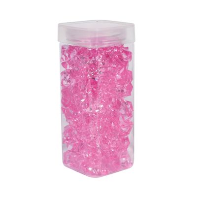 Acrylic Stones - Large -  Pink - Square Jar -300gr
