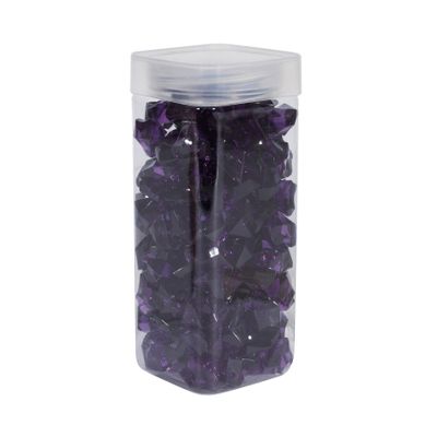 Acrylic Stones - Large - Purple - Square Jar -300gr