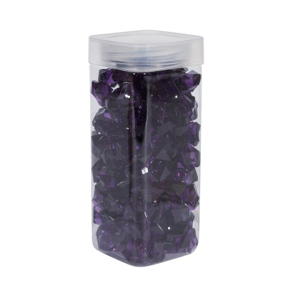 Acrylic Stones - Large - Purple - Square Jar -300gr