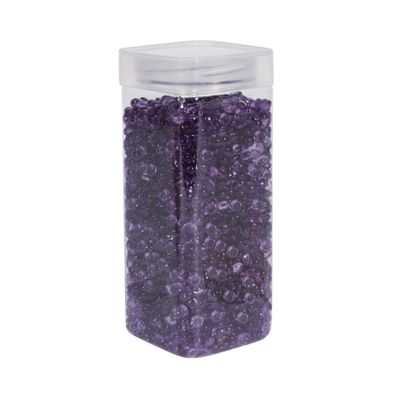 Plastic Beads 7mm - Purple - Square Jar - 330gr