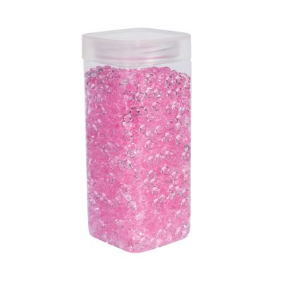 Plastic Beads 7mm - Pink - Square Jar - 330gr
