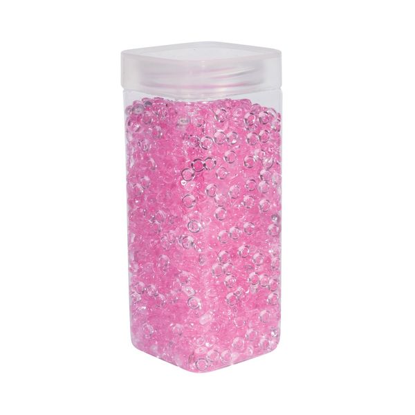 Plastic Beads 7mm - Pink - Square Jar - 330gr