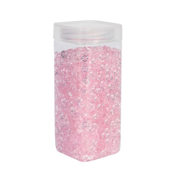 Plastic Beads 7mm - Lt Pink - Square Jar - 330gr