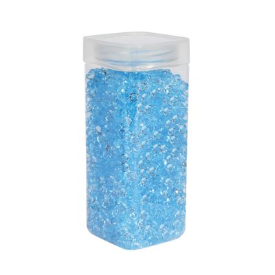 Plastic Beads 7mm- Lt Blue - Square Jar -330gr