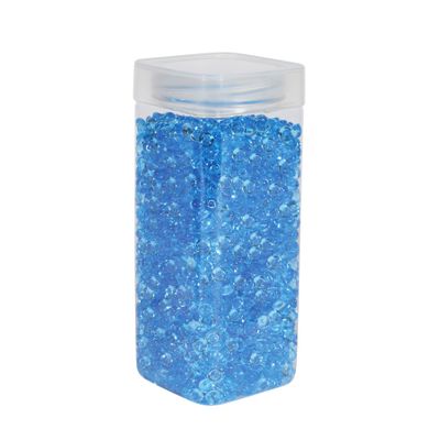 Plastic Beads 7mm- Blue - Square Jar -330gr