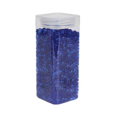 Plastic Beads 7mm- Dk Blue - Square Jar -330gr