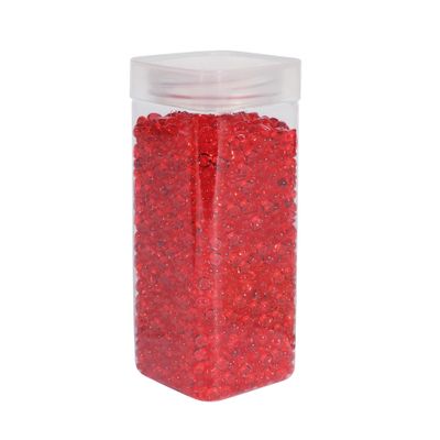 Plastic Beads 7mm-Red - Square Jar -330gr