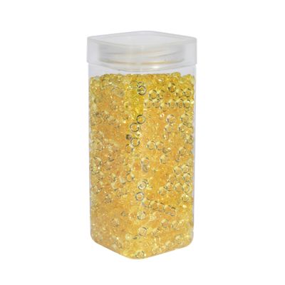 Plastic Beads 7mm - Yellow - Square Jar -330gr