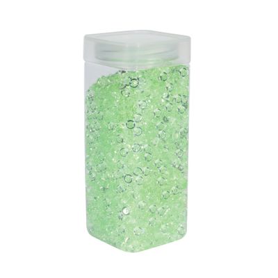 Plastic Beads 7mm- Lt Green - Square Jar -330gr