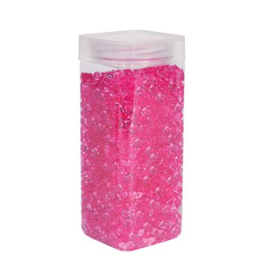 Plastic Beads 7mm- Fuchsia - Square Jar -330gr