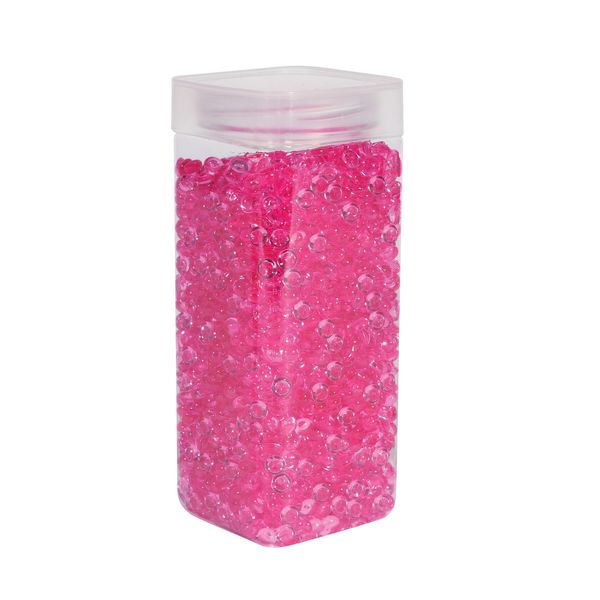 Plastic Beads 7mm- Fuchsia - Square Jar -330gr