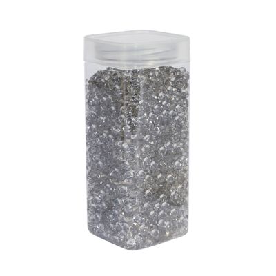 Plastic Beads 7mm - Lt Grey - Square Jar - 330gr