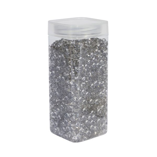 Plastic Beads 7mm - Lt Grey - Square Jar - 330gr