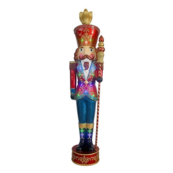 Nutcracker with Removable Scepter & LED Light - H233cm