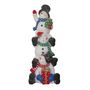 Stacked Snowmen with LED lights  - H152cm