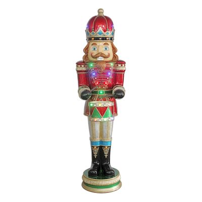 Nutcracker with Drum & LED Light - Music - Timer 8Hr - H155cm