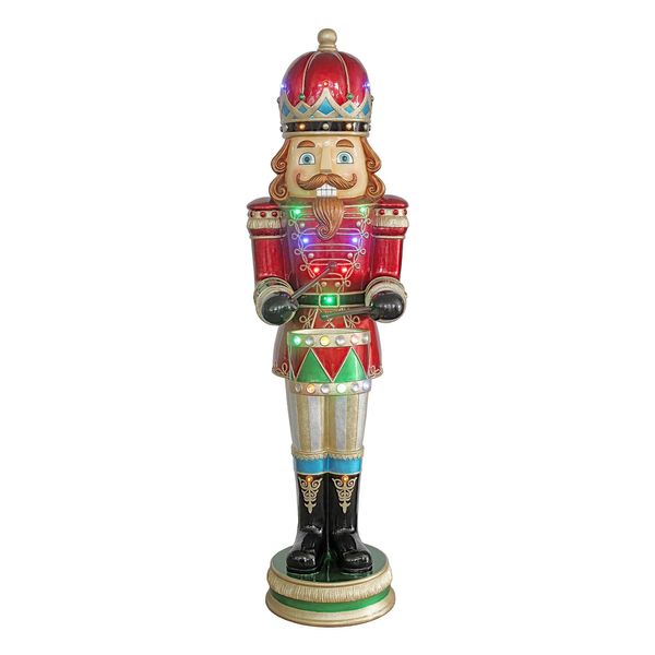 Nutcracker with Drum & LED Light - Music - Timer 8Hr - H155cm