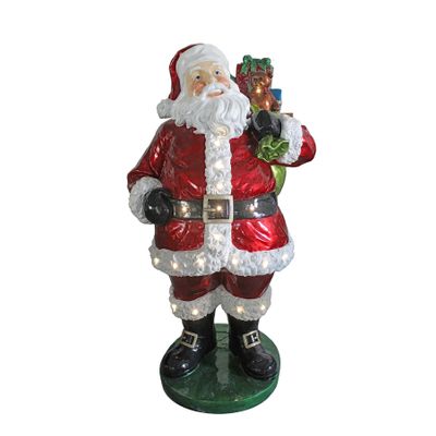 Santa with LED Gift Bag - H160cm