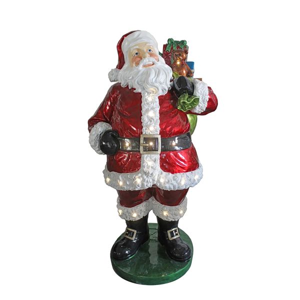 Santa with LED Gift Bag - H160cm