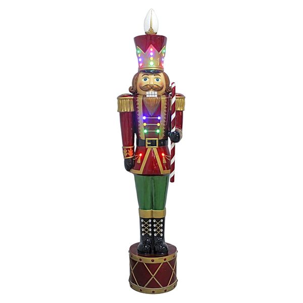 Nutcracker with Candy Cane & LED Light - 152cm