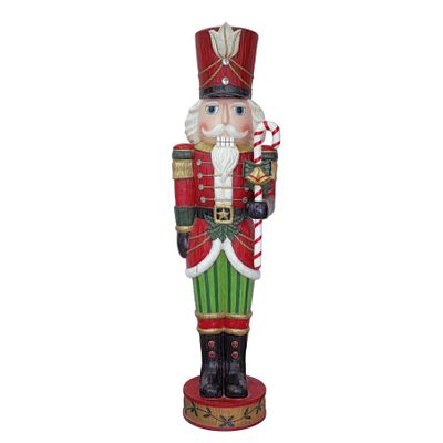 Nutcracker with Candy Cane & LED Light-Music -Timer 6Hr - H152cm