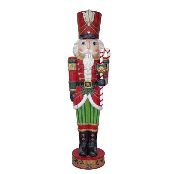 Nutcracker with Candy Cane & LED Light-Music -Timer 6Hr - H152cm