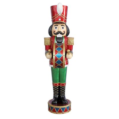 Nutcracker with  Drum & LED Light - Music - Timer 6Hr - H183cm