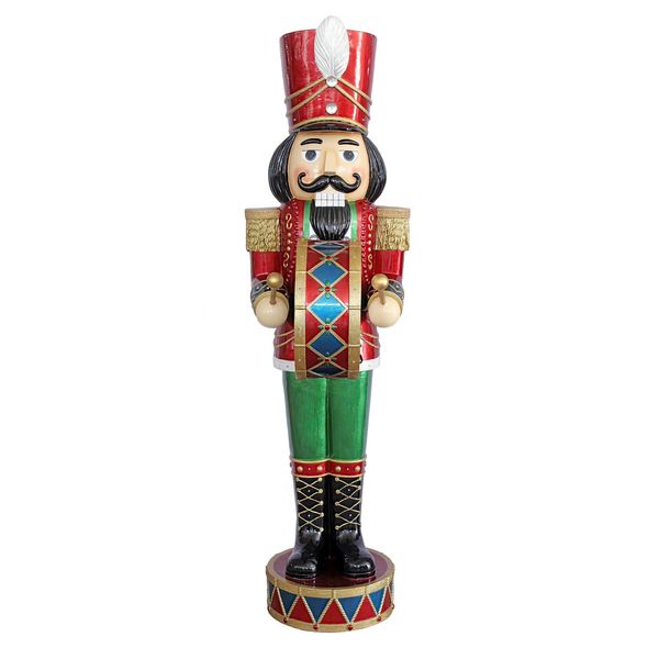 Nutcracker with  Drum & LED Light - Music - Timer 6Hr - H183cm