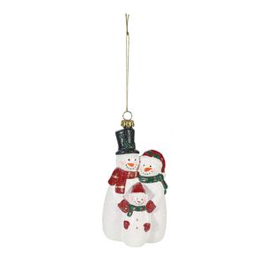 Snowman Family Hanging Decoration - H12cm