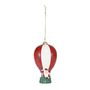 Santa Hot Air Balloon Hanging Decoration - H12cm