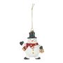 Snowman with Bell Hanging Decoration - H11cm