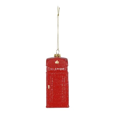 Telephone Box Hanging Decoration - H10.5cm