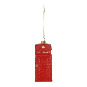 Telephone Box Hanging Decoration - H10.5cm