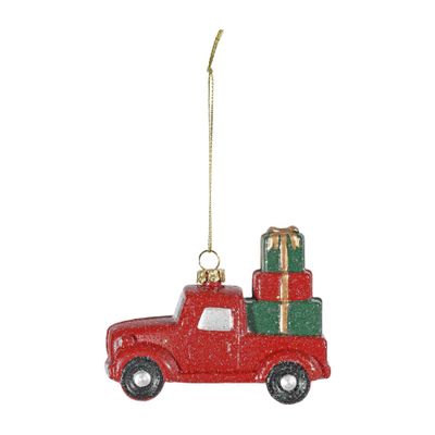 Truck with Gifts Hanging Decoration - H8cm