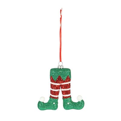 Elf Stocking Hanging Decoration - H10.5cm