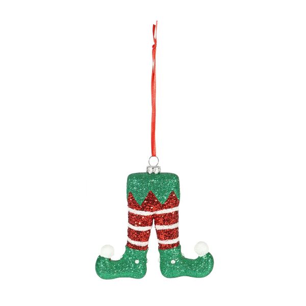 Elf Stocking Hanging Decoration - H10.5cm