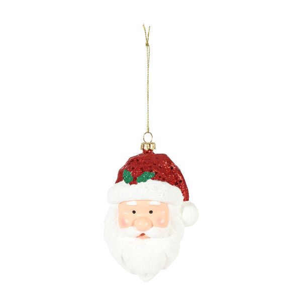 Santa Head Hanging Decoration - H11cm