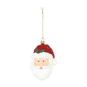 Santa Head Hanging Decoration - H11cm