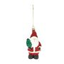 Santa Gnome with Tree Hanging Decoration - H13cm