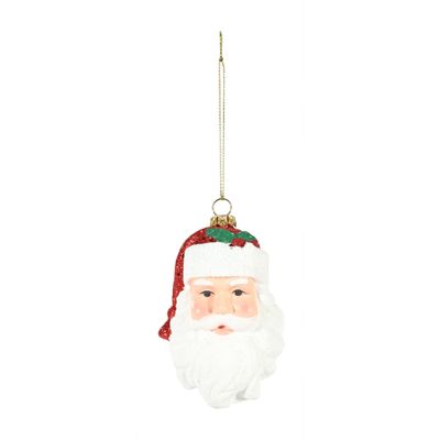 Santa Face Hanging Decoration - H13.5cm