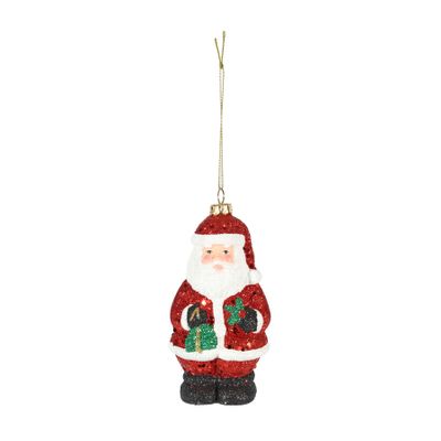 Santa Hanging Decoration - Red - H13cm